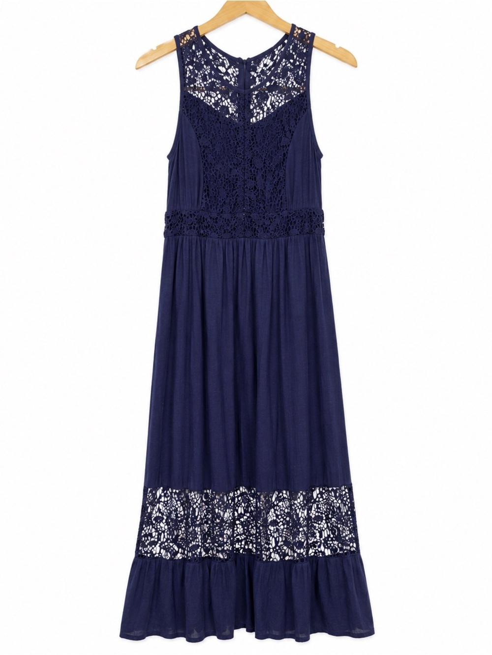 Navy Lace Maxi Dress Size Medium